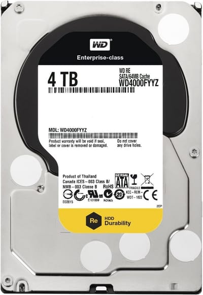 Interne Harde Schijf 4TB 3.5 inch voor Bedrijfsgebruik 7200 RPM 64MB Cache