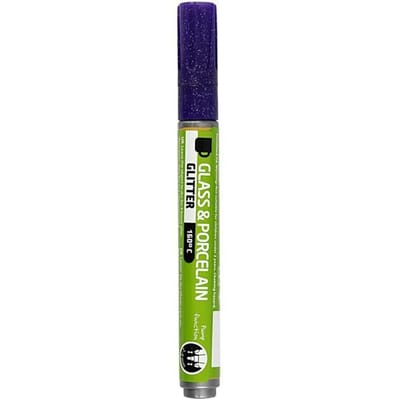 Creativ Company Glass and Porcelain Pen Glitter Semi-Opaque - Violet