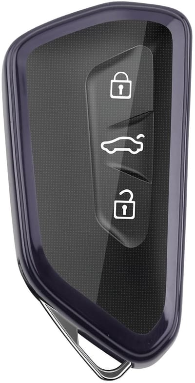 Dailygoods- Autosleutelhoes 360° Bescherming - Sleutelhoes Antidiefstal - Compatibel met Skoda Kodiaq/Superb/Octavia/Enyaq iV - TPU Materiaal - Krasbestendig - Signaalblokkering Vrij - Sleutelcover
