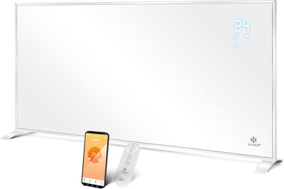 Energiebesparende Infraroodverwarming met Afstandsbediening en Thermostaat - Geschikt voor Wandmontage en Staand Gebruik