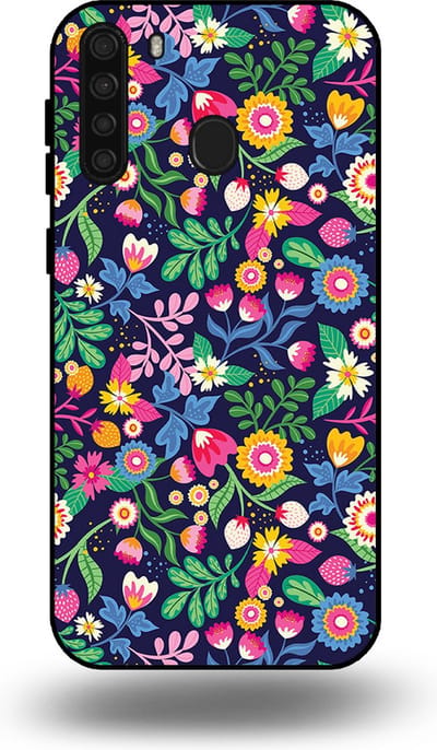 Smartphonica Telefoonhoesje geschikt voor Samsung Galaxy A21 met bloemen opdruk - TPU backcover case flower design geschikt voor Samsung Galaxy A21
