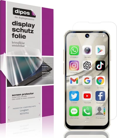 dipos – 4x Beschermfolie geschikt voor Longben XS19 Pro | Krasbestendige & heldere Screenprotector Ultra-Thin