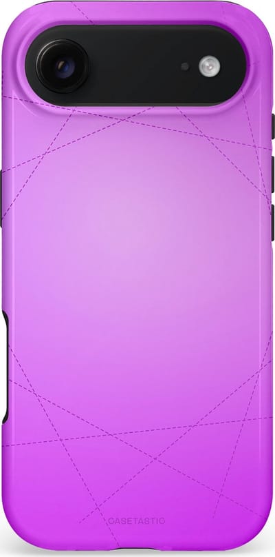 Casetastic hoesje geschikt voor Apple iPhone Air - MagSafe - Dubbellaagse bescherming - Emily in het paars - Fashion Case - Lavendel Fuchsia