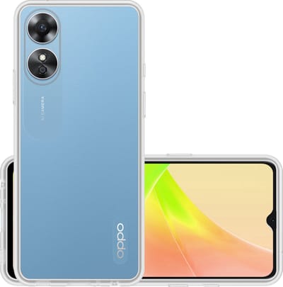 Hoesje - Geschikt voor OPPO A17 - Sterk & Shockproof - Hoes Cover - Siliconen Case - Transparant