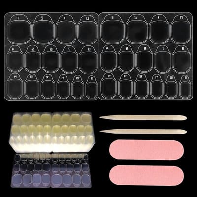 600 Stuks Nagellijm, Valse Nagels in 15 Maten, Inclusief 4 Nagelverzorgingsstokken voor Verwijderen, Perfect voor Nagelliefhebbers en DIY-projecten