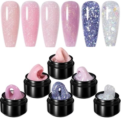 Born Pretty - Builder gel - 6x15 ml - HEMA-vrij - Buildergel - Builder gel nagels - Builder gel set - Builder gel gel nagels - Gelnagels - Gel nagels - Gel voor nagels - Hard gel - Polygel