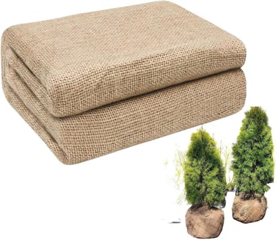 Jute Zakken - Plantenhoezen Beschermend - Vorstbescherming Tuin - Herbruikbaar Ademend - 100x500 cm - Bruin