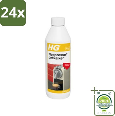 HG Nespresso Ontkalker 500 ml - Voordeelverpakking - 24 stuks - Nespresso ontkalker - Koffiemachine ontkalken