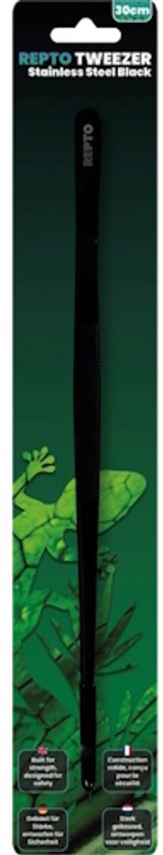 Repto Tweezer RVS Zwart voederpincet voor reptielen 30CM