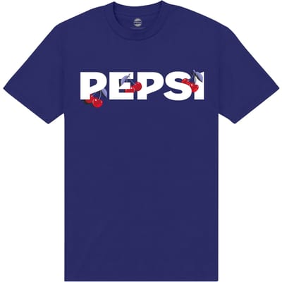 Pepsi Co. Cherry Men's T-Shirt - Blue - L