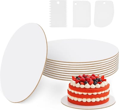 Set van 5 stevige cake drums voor het decoreren van taarten en gebak, stijlvol en praktisch