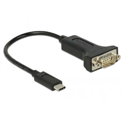 USB-C (m) naar 9-pins SUB-D met moeren (m) seriële RS232 adapter / FTDI chip - 0,25 meter