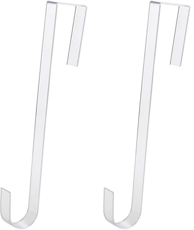 Duidelijke 12 inch krans hangers - 2-pack slanke kerst en herfst decoratie haken