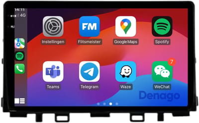 CarPlay autoradio geschikt voor Kia Rio | 2016 t/m 2018 | Android 13 | 9 inch | Draadloos Apple CarPlay & Android Auto | 2GB + 32GB | QuadCore processor | Denago DNG-A292 | 2025 model | Bluetooth & Wifi