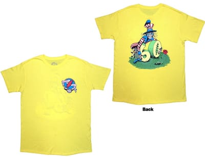 Grateful Dead - Rose Pose Heren Tshirt - S - Geel