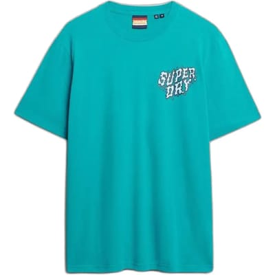 Superdry Outdoor Narrative T-shirt met Losse Pasvorm Turquoise Grootte: M