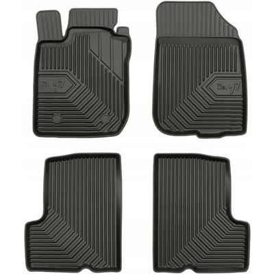 Frogum No.77 - Automatten set - Geschikt voor Dacia Duster I 2010-2014 - 3D TPE Rubber - 4-delig - Hoogte 4cm - Zwart