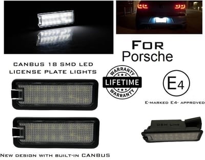 LED Kentekenverlichting set voor Porsche Panemara Boxster 981 987 Cayman 987C 987C2 Carrera 996 997 Turbo GT2 Cayenne 9PA 958 GT GT2 GT3 CANBUS LED Kenteken lampen set verlichting units 6000K wit licht