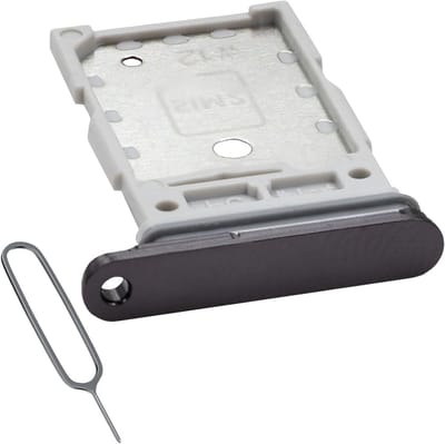 Dual SIM Kaarthouder Geschikt voor Samsung Galaxy S24 / S24 Plus - Vervangende Sim Tray - Inclusief Sim Pin en Waterdichte Rubber Ring - Zwart - Dual SIM Oplossing voor Meer Flexibiliteit