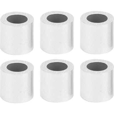 100 stuks Krimpmof Aluminium Ronde Gat M6 Staalkabel Industriële Benodigdheden white