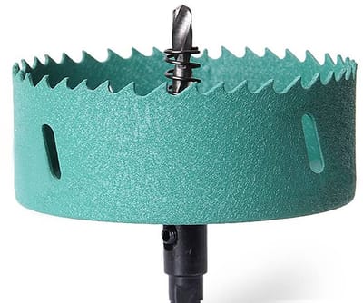 Dailygoods- Gatzaag 200 mm Heavy Duty - Bi-Metalen Gatsnijder - Antiroestbehandeling - Snijden Hout/Metaal/Roestvrij Staal - Sterke Tanden - Openingsdiepte 25 mm - Boor