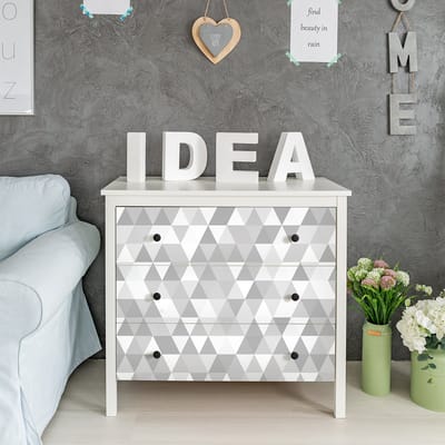 Scandinavische meubelsticker, steen, 40 x 60 cm