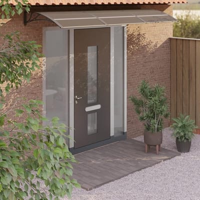 Deur Luifel - Entree Overkapping - Bescherming Buiten - Stevig Frame - 300x100cm - Zwart