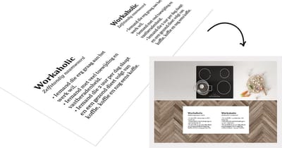 Keukenloper - Loper keuken - Workaholic - Koffie - Woordenboek - 120x50 cm - Keukenloper vinyl