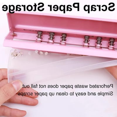Dailygoods - 6-Gaats Perforator - Verstelbare Metalen Perforator voor Diverse Papierformaten