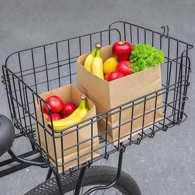 Fietsmand Achterdrager - Fiets Accessoire - Boodschappen Vervoeren - Opvouwbaar Ontwerp - 37x27x20 cm