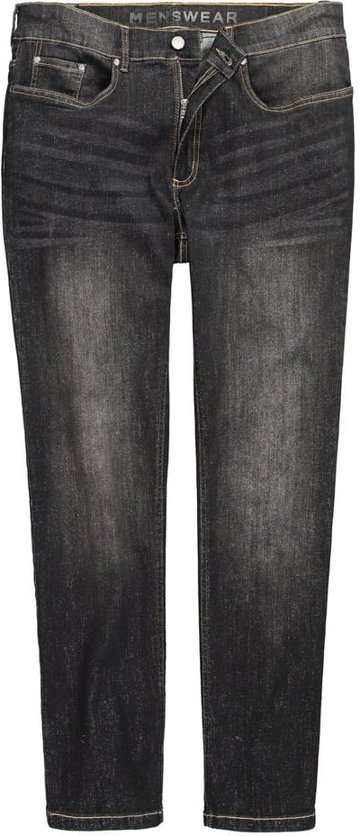 Men Plus - Heren - Jeans FLEXLASTIC® licht denim 5-pocket Straight Fit - Zwart - Maat 62