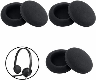 Oorkussens Koptelefoon - Vervangende Hoezen - Comfortabel Luisteren - Ademend Schuim - 6 Stuks 5cm - Zwart