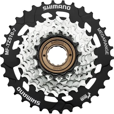 Shimano Tourney MF-TZ510-7 Schroefkrans 7-speed 14-34T MegaRange – Zwart/Zilver