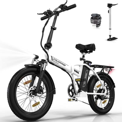 Elektrische Fiets Colorway BK11MS - 20*3.0 Inch Fat Tire City Commuter EBike met Afneembare 36V 12Ah Lithium Batterij - Opvouwbaar Mountain E-Bike met 250W Motor