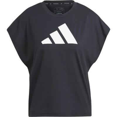 Adidas Icons Regular Fit Logo T-shirt Met Korte Mouwen Zwart S Vrouw