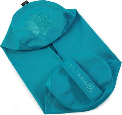 Biologische Katoenen Bolster Cover Aqua - Verwisselbare Hoes Met Handvat En Rits