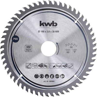 KWB Cirkelzaagblad P69 – 190x30mm (56 tanden)