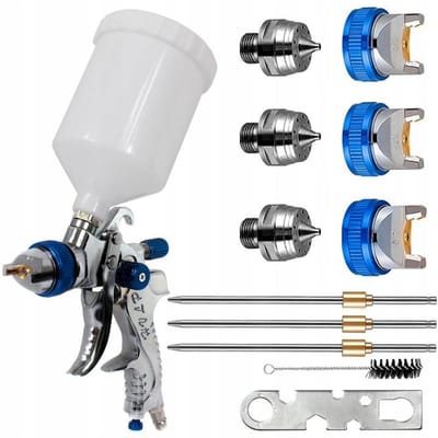 HVLP Verfspuitpistool 1.4/1.7/2.0mm met 3 Spuitmonden