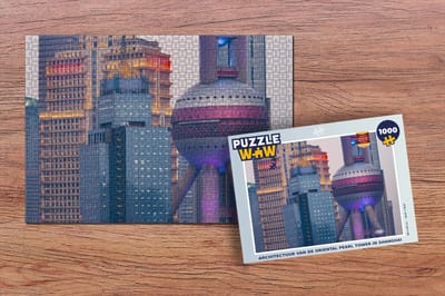 Puzzel Architectuur van de Oriental Pearl Tower in Shanghai - Legpuzzel - Puzzel 1000 stukjes volwassenen