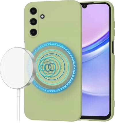 Hoesje geschikt voor Samsung Galaxy A15 4G/5G - Techsuit Soft Flex Silicone Back Cover - Geschikt voor MagSafe - Matcha