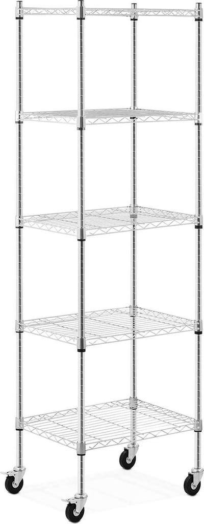 Opbergrek met wielen - 60 x 45 x 190 cm - 50 kg - 4 rollen - Royal Catering