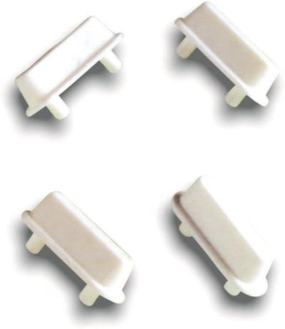 WC-bril bumpers - Toilet stoel steunen - Stabiliteit verbeteren - Met twee pennen - 4 stuks - Wit