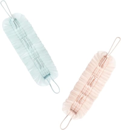 2-in-1 douchespons en netpeelingspons, set van 2 badsponzen voor optimaal opschuimen en rugwrijven tijdens het douchen