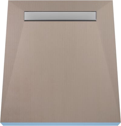 Betegelbare doucheplaat 90 x 150 cm met goot Wiper Showerlay Ponente afvoer horizontale goot hoofdzijde betegelbaar douchebord douchebak gelijkvloers