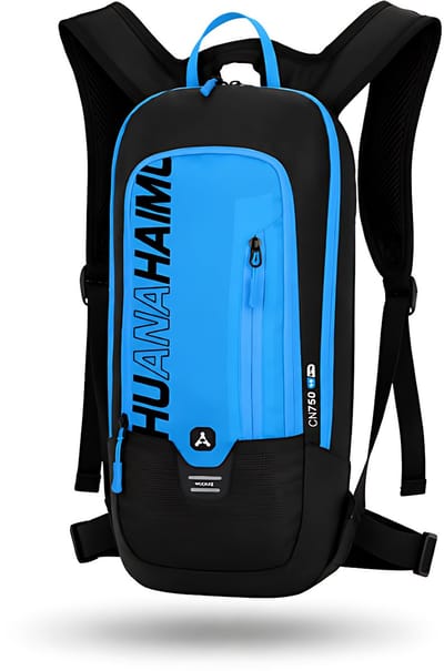 CarryQuest® - 6L Ultralight Outdoor Sport Rugzak - Waterdichte Polyester Daypack met Waterreservoirvak, Rugventilatie, Ergonomische Pasvorm & Front-/Toploader - 46x22x7 cm - Blauw