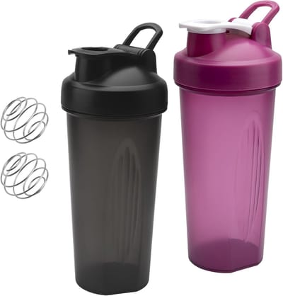 Verstelbare Protein Shaker voor Gym en Fitness, Lekvrije Shake Cup met ML Display, Set van 2 voor Eiwitpoeder en Smoothies