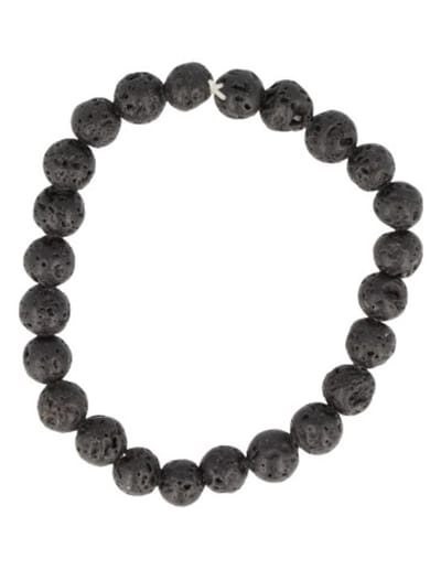 Lavasteen armband kralen 8 mm