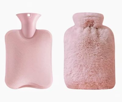 Met water gevulde warmwaterkruik - Superzachte imitatie konijnenbont - Verdikt en explosieveilig - 2 liter - Houdt tot 6 uur warm - Warmwaterkruik