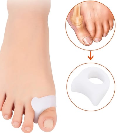 Siliconen Teencorrector I Teenspreider I Hallux Valgus I Teen Recht Maken I Toe Straigntner I Wit I 1 Paar