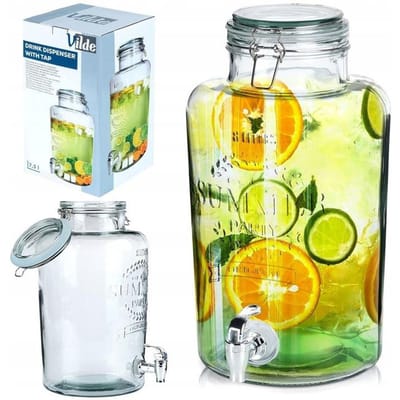 Drankdispenser met Kraan Glas 8 l - Kraantje - Limonadetap - Drank Dispenser - Limonadedispenser - Kan - Karaffe